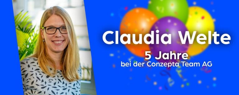 5-Jahr Firmenjubiläum für Claudia Welte