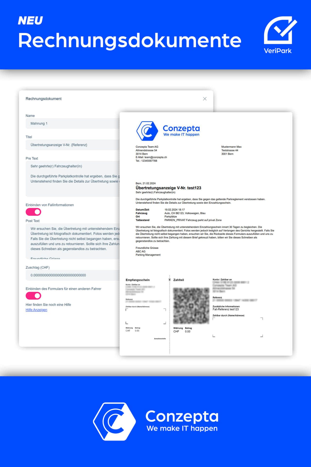 VeriPark Rechnungsdokumente