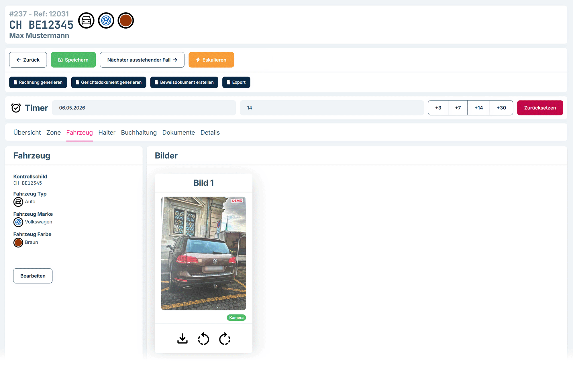 Fahrzeuginformationen und Bilder