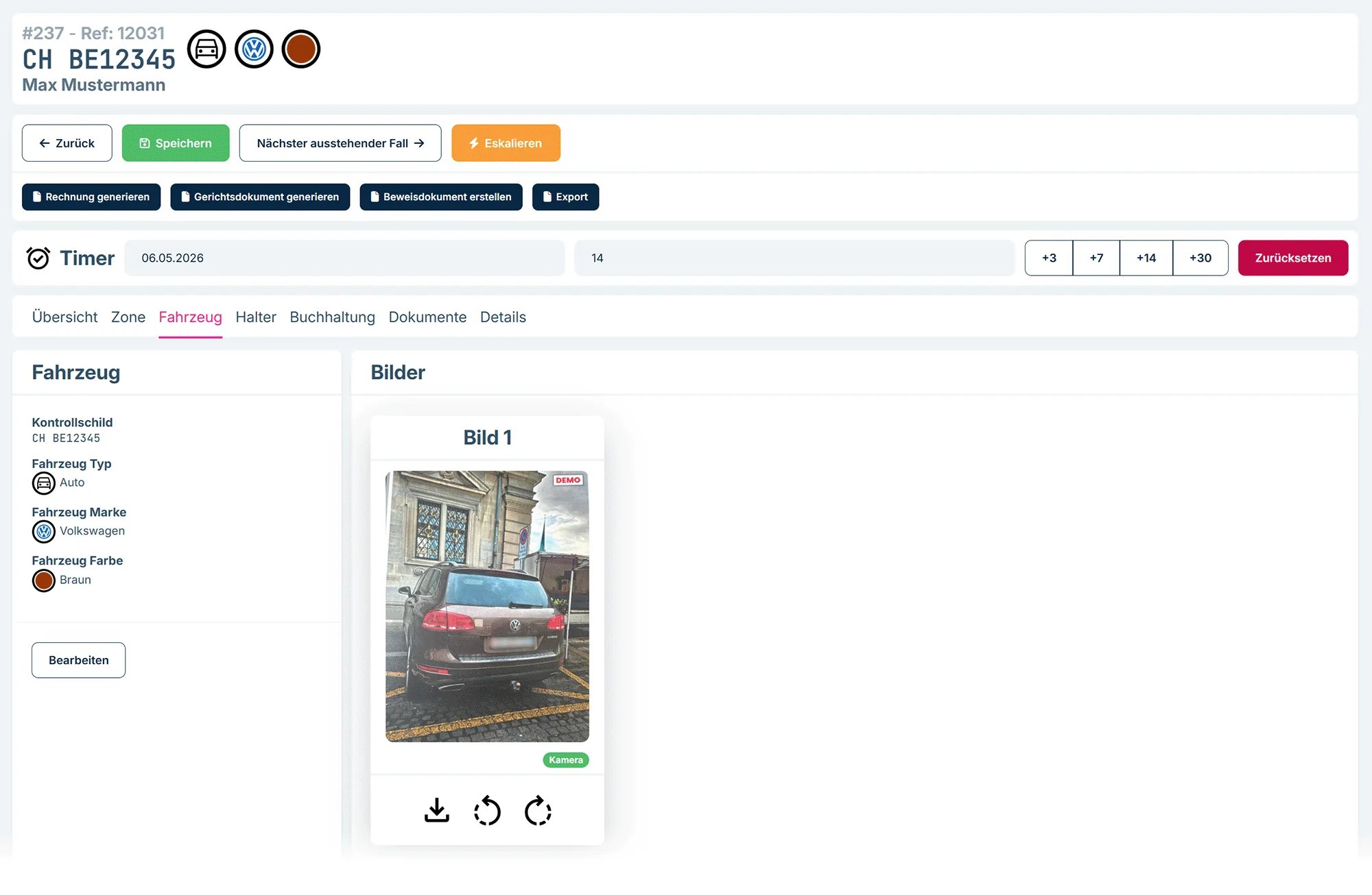 Fahrzeuginformationen und Bilder